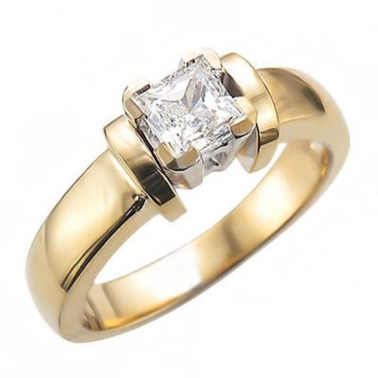 Engagement Ring   / JBRM-17910kt Yellow Gold Princess cut Engagement Ring