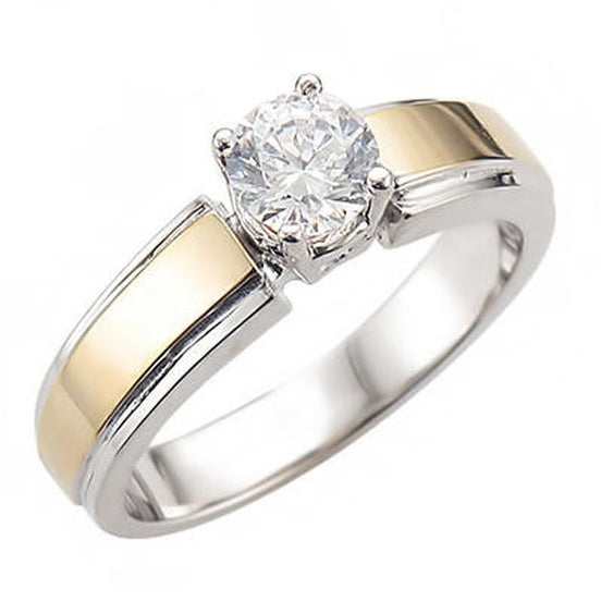 RM-150 Two Tone 10kt Gold Engagement Ring