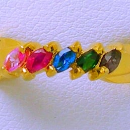 JBFR170 5 Stone 10kt Gold Family Ring
