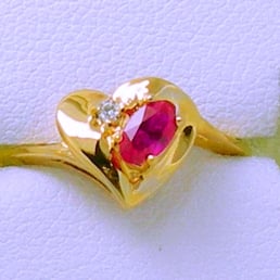 JBFR184 2  Stone 10kt Gold Family Ring