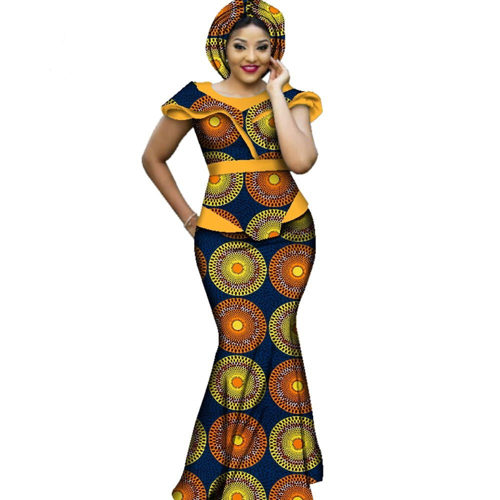 JB1010 African Bazin Dresses Designs Dashiki Plus Size Women Africa Long Dress Party Dresses Women Set Clothing